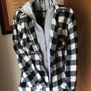 Faux two-piece shirt